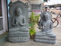 Buddha statues for sale on street in Bodhgaya, India