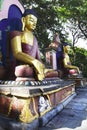 The Buddha statues in the Swayambhunath temple. Kathmandu, Nepal Royalty Free Stock Photo