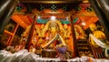 Buddha statues in Tashilhunpo Monastery Tibet, China Royalty Free Stock Photo