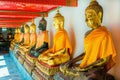 Buddha statues in temple, Bangkok, Thailand Royalty Free Stock Photo