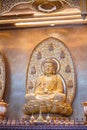 Buddha statues in temple cathedral at Foguangshan thaihua temple thailand.