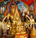 Buddha statues at Wat Phra That Doi Suthep in Chiang Mai, Northern Thailand Royalty Free Stock Photo