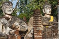 Buddha Statues at Wat Pra Khaeo Kamphaeng Phet Province, Thailand