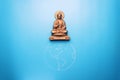 Buddha statuette on the earth Royalty Free Stock Photo