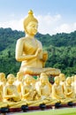 Buddha status at temple Thailand . Royalty Free Stock Photo