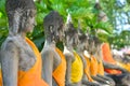 Buddha Status at Wat Yai Chaimongkol Royalty Free Stock Photo