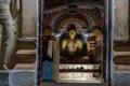 Buddha staue in cave temple in Dambulla