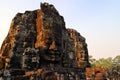 Buddha Stone faces, Bayon temple, Angkor, Cambodia Royalty Free Stock Photo