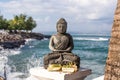 Buddha stone small statue on the east of Bali island. Royalty Free Stock Photo