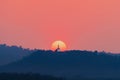 Buddha of sunset in Thailand Royalty Free Stock Photo