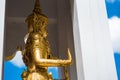 Buddha in a temple at evening sunset background.Thailand