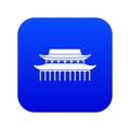 Buddha Toothe Relic Temple in Singapore icon digital blue