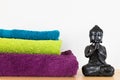 Buddha and towels background