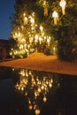 Buddha under the Bo tree at Wat Phan-Tao temple Royalty Free Stock Photo