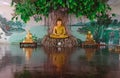 Buddha under holy tree Royalty Free Stock Photo