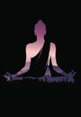 Buddha vector, Abstract Buddha on black background, Buddha and nature, meditation background