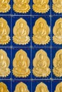 Buddha Wall Tile Kek Lok Si Temple Penang Malaysia Royalty Free Stock Photo