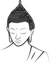 Buddha on white background