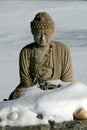 Buddha: winter snow