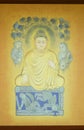 Buddha on a yellow background