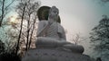 buddhaimage and sunset