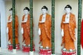 Buddhas in a row Royalty Free Stock Photo