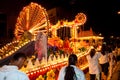 Buddhish devotees and floats at wesak procession Royalty Free Stock Photo