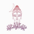 Shivaism esoteric motifs.spiritual, indian, Buddhism, spiritual art Royalty Free Stock Photo