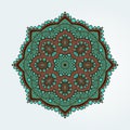 Buddhism green pattern lotus