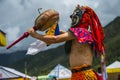 Buddhism protector deity drumming and dancing , Cham Mask dance , Bhutan