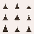 Buddhism Stupa Thai Style - Vector