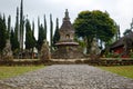 Buddhism stupa at Ulun Danu Beratan Temple Royalty Free Stock Photo