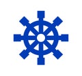 Buddhism vector icon. Buddhism blue vector symbol