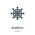 Buddhism vector icon on white background. Flat vector buddhism icon symbol sign from modern religion collection for mobile concept