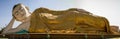 Panoramic view of Mya Tha Lyaung, reclining Buddha , one of the largest in the world, Bago, Bago Region, Myanmar Royalty Free Stock Photo