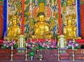 Buddhist altar of the Buddhist Sinheungsa Temple in Seoraksan