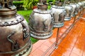 Buddhist bells in temple in Thailand Royalty Free Stock Photo