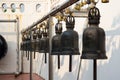 Buddhist bells in Wat Saket Royalty Free Stock Photo