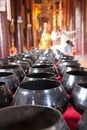 Buddhist bowl for donations in the temple