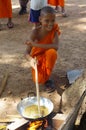 Buddhist boy in the village