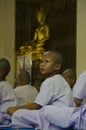 Buddhist boy waiting for ordination