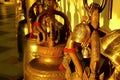 Buddhist brass bell in thai temple