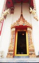 Buddhist church door Royalty Free Stock Photo