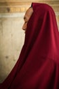 A Buddhist Devotee of Mahabodhi Temple, Bodh Gaya, India Royalty Free Stock Photo