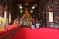 Buddhist devotees at Wat Arun temple