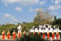 Buddhist Disciple statues at a temple in Sri Lanka Royalty Free Stock Photo