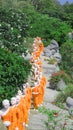 Buddhist Disciple statues at a temple in Sri Lanka