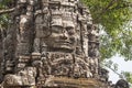 Avalokitesvara faces at Ta Som temple gate. Angkor, Cambodia