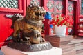 Buddhist figure of a snow lion in Ivolginsky datsan.