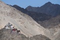 Buddhist Fort in the Mountains of Ladakh Royalty Free Stock Photo